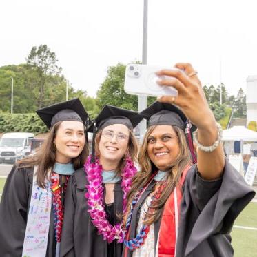 Graduating Students taking a selfie