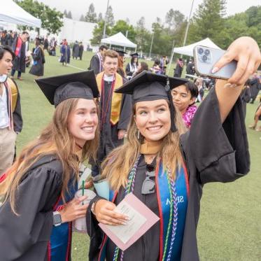 Graduating Students taking a selfie